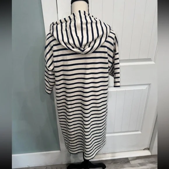 Barbour Renishaw Sweat dress in Ecru striped size 12 - Picture 3 of 6